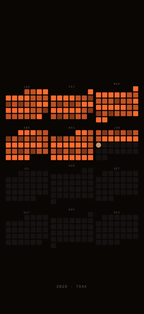 Wallpaper do trak no estilo Mês a mês: doze mini-calendários